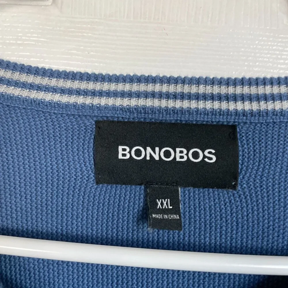 Bonobos blue cotton crewneck sweater size XXL